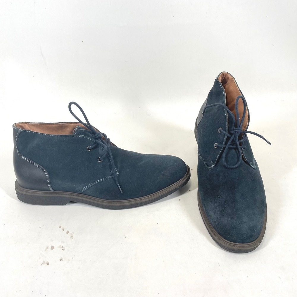 GH Bass Radley Mens Navy Blue Suede Leather Chukka Ankle Boots 9.5 M